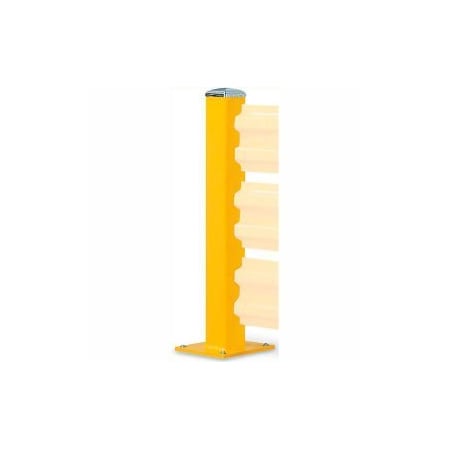 Wildeck Wildeck Steel Post Column For Triple Rail, 44"H, Yellow WCT44